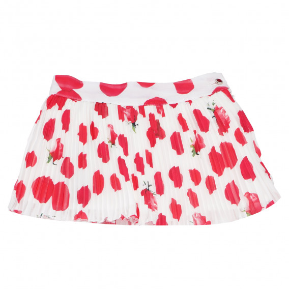 Πλισέ φούστα με κόκκινα φλοράλ σχέδια Picolla Speranza 100104 4