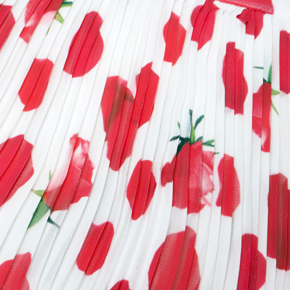 Πλισέ φούστα με κόκκινα φλοράλ σχέδια Picolla Speranza 100106 6