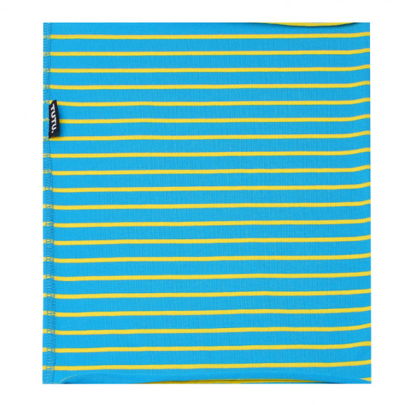 Βαμβακερό κασκόλ σε ανοιχτό μπλε-κίτρινο χρώμα TUTU 100221 3