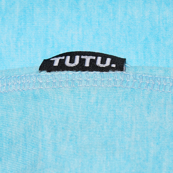 Βαμβακερό κασκόλ σε γαλάζιο χρώμα  TUTU 100236 3