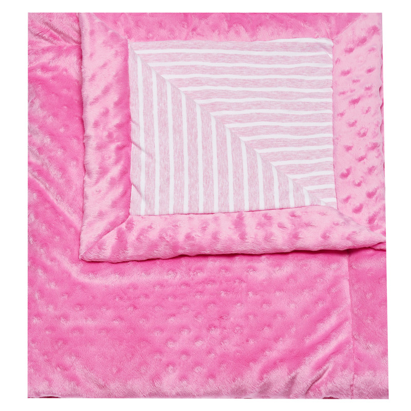Βελουτέ κουβέρτα σε ροζ χρώμα, για κορίτσι  100345