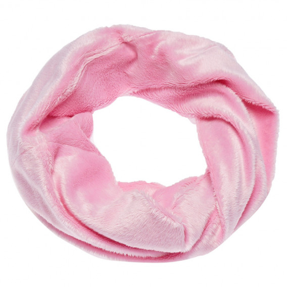 Βελούδινο ροζ κασκόλ, από ύφασμα υψηλής ποιότητας, για κορίτσι TUTU 100401 