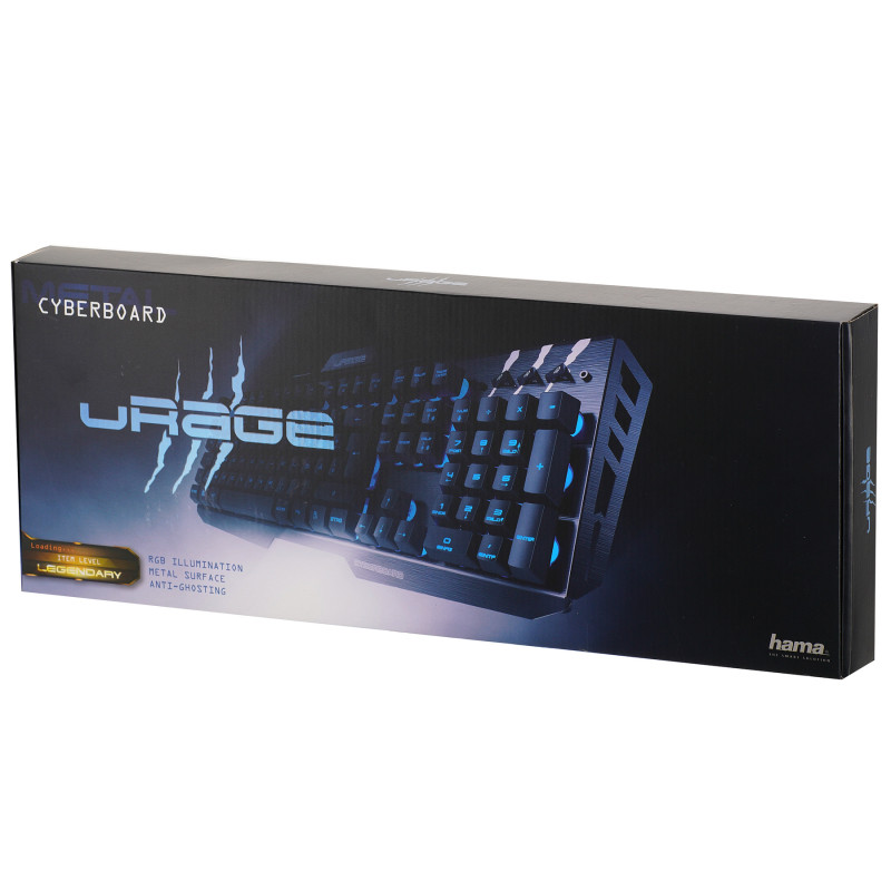 Πληκτρολόγιο gamer metal uRage cyberboard usb  101086