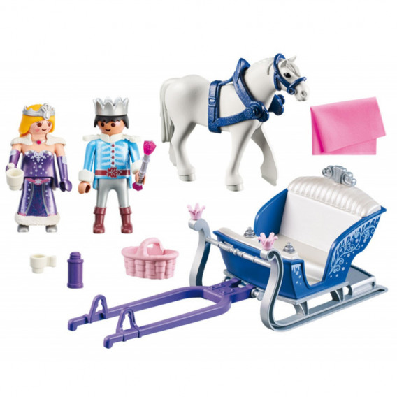 Playmobil - Magic, έλκηθρο με βασιλικό ζευγάρι για κορίτσια Playmobil 101758 2