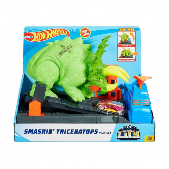 Συγκρότημα παιχνιδιών - Triceratops για αγόρι Hot Wheels 101957 