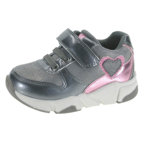 Sneakers με καρδιά και ροζ λεπτομέρειες, για κοριτσάκι Beppi 102229 