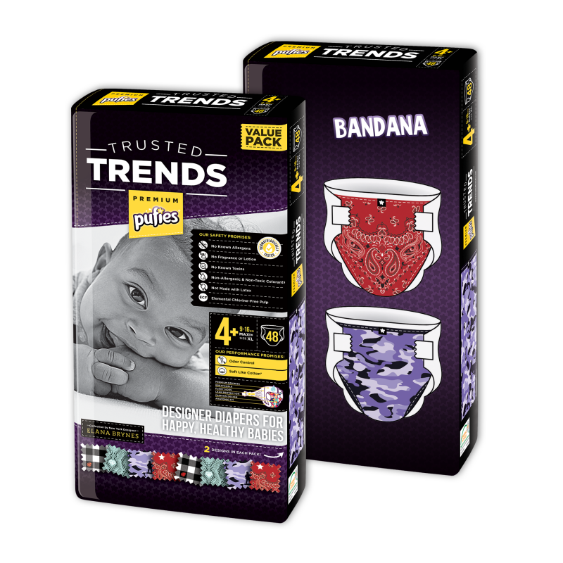 Πάνες Pufies Trusted Trends Maxi+ 4, Bandana baby Value Pack 2x48 τεμάχια.  10234