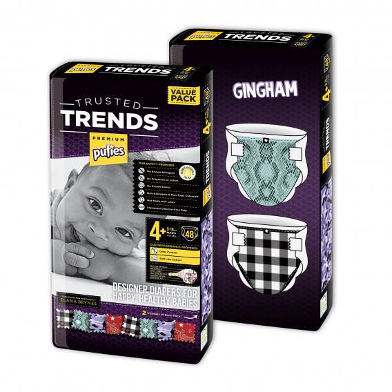 Πάνες Trusted Trends Maxi+ 4, Gingham baby Value Pack 2x48 τεμάχια. Pufies 10237 