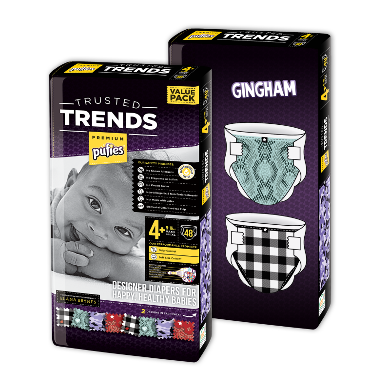 Πάνες Trusted Trends Maxi+ 4, Gingham baby Value Pack 2x48 τεμάχια.  10237