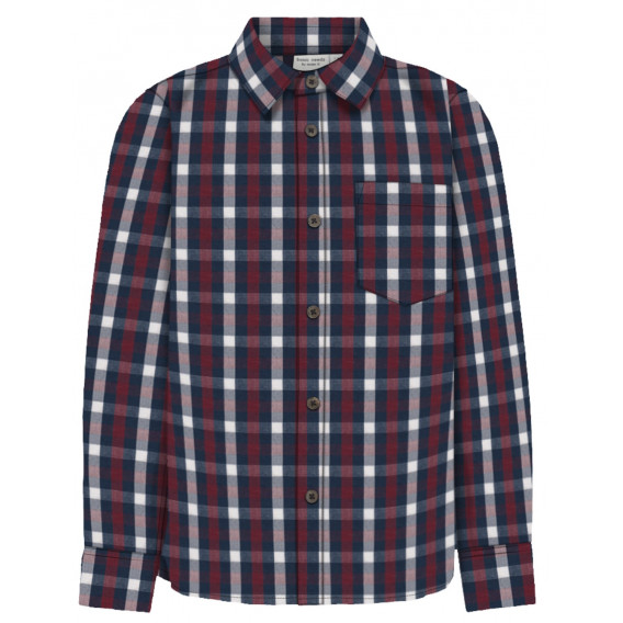 Βαμβακερό μακρυμάνικο πουκάμισο με τσέπη στο στήθος, για αγόρι Name it 102536 