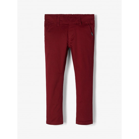 Κόκκινο παντελόνι με κρυφή τσέπη, για αγόρι Name it 102556 