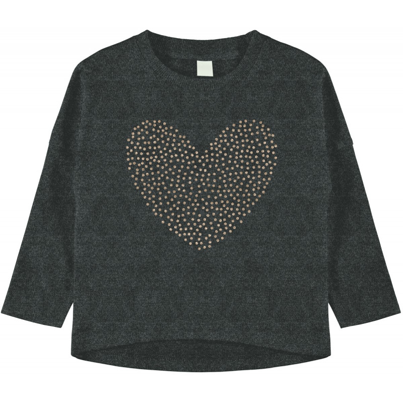 Μπλούζα από οργανικό βαμβάκι, με λαμπερό σχέδιο καρδιάς, για κορίτσι  102589