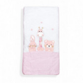 Σετ ύπνου 3 τεμαχίων ροζ χρώματος από 100% βαμβάκι για κορίτσι Inter Baby 102965 
