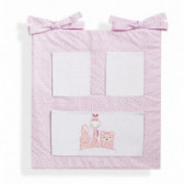 Βαμβακερή θήκη κούνιας, Basic friends, με ζωάκια, σε ροζ χρώμα Inter Baby 103190 