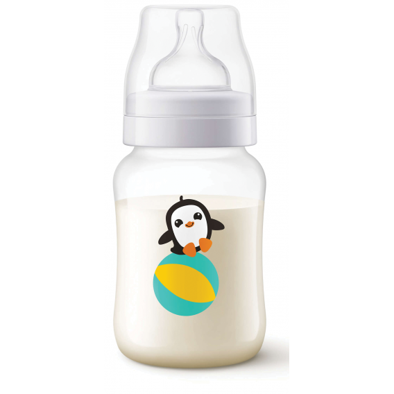 Μπουκάλι 260 ml κλασικό + πολυπροπυλένιο με πιπίλα 2 οπών για μωρά 1+ μηνών Philips AVENT 10344 