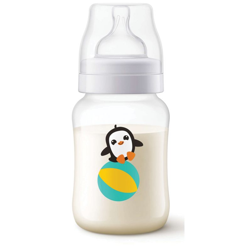 Μπουκάλι 260 ml κλασικό + πολυπροπυλένιο με πιπίλα 2 οπών για μωρά 1+ μηνών  10344
