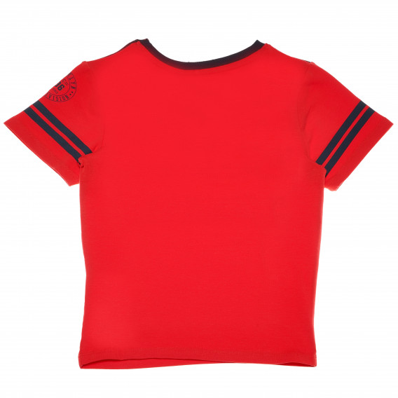 T-shirt από οργανικό βαμβάκι, unisex, σε κόκκινο χρώμα Name it 104668 2