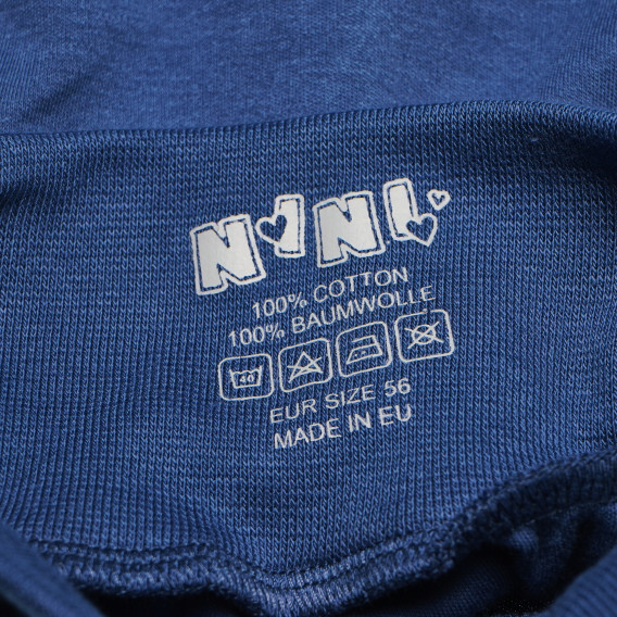 Βαμβακερό παντελόνι για αγοράκι, μπλε NINI 104997 5