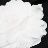 Βαμβακερό φόρεμα με κοντά μανίκια και λευκό διακοσμητικό λουλούδι The Tiny Universe 105049 5