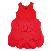 Αμάνικο βαμβακςρό φόρεμα με μεγάλους κύκλους σε κόκκινο χρώμα The Tiny Universe 105055 2