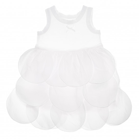Αμάνικο βαμβάκερό φόρεμα με μεγάλους κύκλους σε λευκό χρώμα The Tiny Universe 105060 2