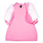 Παιδικό φόρεμα με μακρυ μανίκι από τούλι σε ροζ χρώμα The Tiny Universe 105086 2