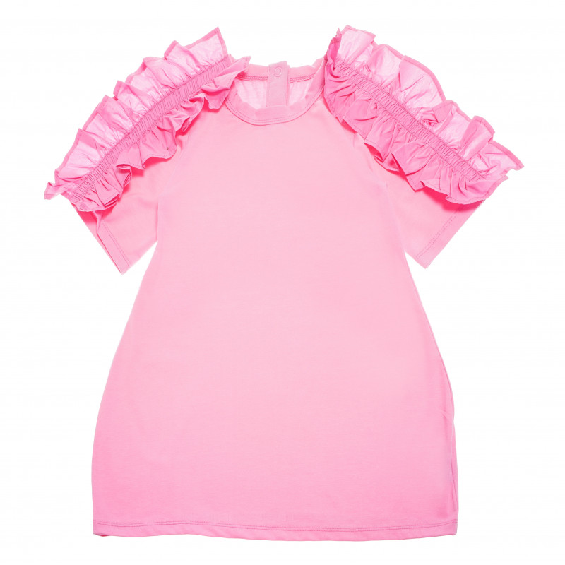 Κοντομάνικο παιδικό φόρεμα σε ροζ χρώμα  105109