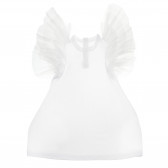 Παιδικο φόρεμα με κοντό μανίκι σε λευκό χρώμα The Tiny Universe 105119 