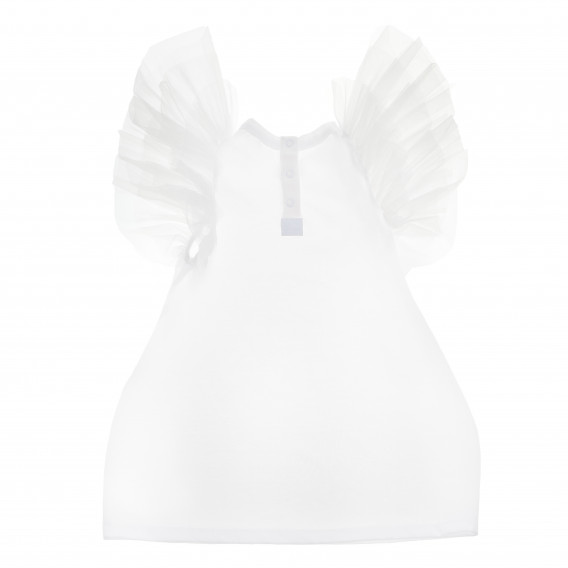 Παιδικο φόρεμα με κοντό μανίκι σε λευκό χρώμα The Tiny Universe 105120 2