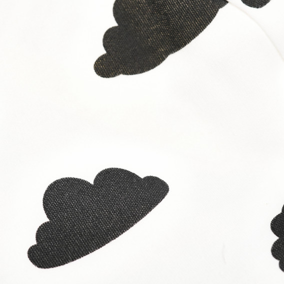 Σκουφάκι από βιολογικό βαμβάκι με μαύρα συννεφάκια NINI 105140 3