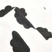 Σκουφάκι από βιολογικό βαμβάκι με μαύρα συννεφάκια NINI 105141 4