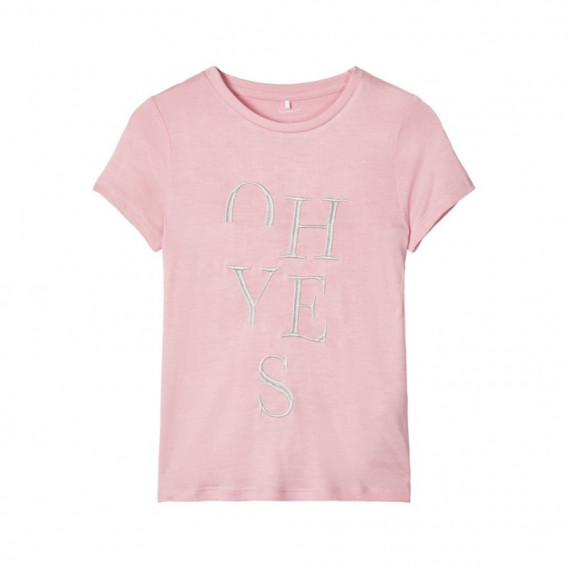 Μπλούζα με κεντήματα, ροζ για κορίτσια Name it 107548 3
