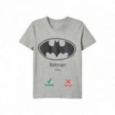 Βαμβακερό μπλουζάκι Batman, γκρι για αγόρια Name it 107677 