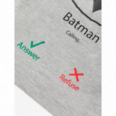 Βαμβακερό μπλουζάκι Batman, γκρι για αγόρια Name it 107679 3