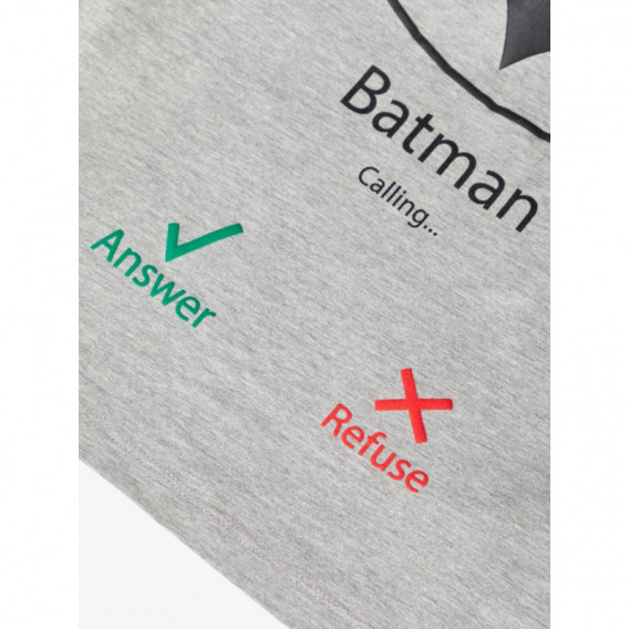 Βαμβακερό μπλουζάκι Batman, γκρι για αγόρια Name it 107679 3