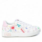 Λευκά sneakers με πολύχρωμα σχέδια, για κορίτσι XTI 107851 2