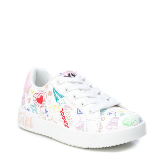 Λευκά sneakers με πολύχρωμα σχέδια, για κορίτσι XTI 107852 3