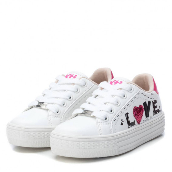Sneakers σε λευκό χρώμα, με επιγραφή, για κορίτσι XTI 107909 