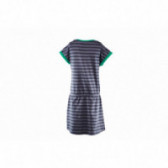 Βαμβακερό ριγέ κοντομάνικο φόρεμα για κορίτσι BLUE SEVEN 107989 2