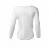 Λευκή βαμβακερή μπλούζα με τύπωμα για κορίτσι Pets 108062 2