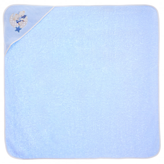 Βρεφική μπουρνουζοπετσέτα, Amoroso, σε μπλε χρώμα, για αγόρι Inter Baby 109156 2