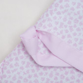 Βαμβακερή πάντα κούνιας ροζ χρώματος με διακόσμηση ζωάκι Inter Baby 109292 4