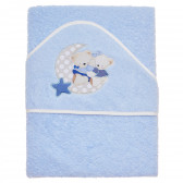 Βρεφική μπουρνουζοπετσέτα, Amoroso, σε μπλε χρώμα, για αγόρι Inter Baby 109422 4