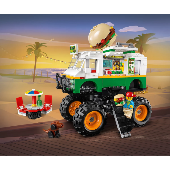 Lego Creator, Monster Truck Hamburger Stand, 499 τεμάχια Lego 109985 4