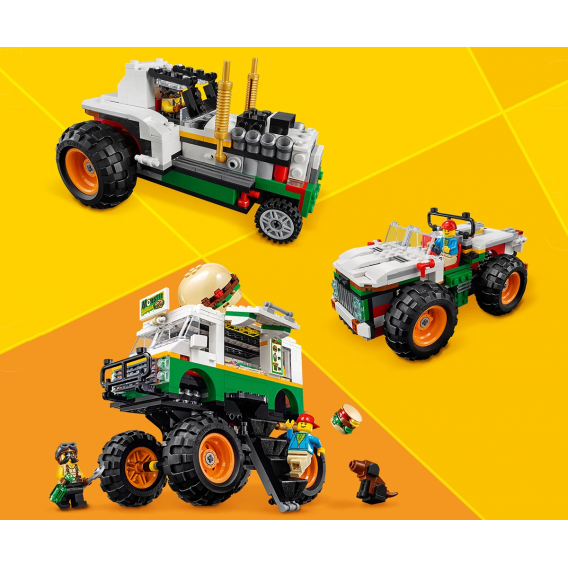 Lego Creator, Monster Truck Hamburger Stand, 499 τεμάχια Lego 109994 13