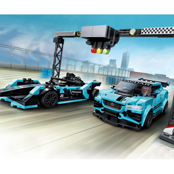 Lego Set, Formula E Panasonic Jaguar Racing GEN2 αυτοκίνητο &amp; Jaguar I-PACE eTROPHY, 565 τεμάχια Lego 110239 5