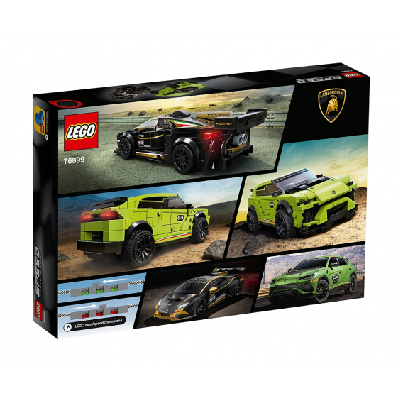 Lego Set, Lamborghini Urus ST-X &amp; Lamborghini Huracán Super Trofeo EVO, 663 τεμάχια Lego 110244 2