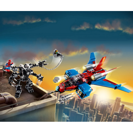 Lego Set, Spiderjet εναντίον Κατασκευαστή Venom Mech, 371 τεμάχια Lego 110366 4