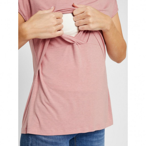 Μακρυμάνικη μπλούζα για έγκυες γυναίκες και θηλάζουσες μητέρες, ροζ Mamalicious 110595 3
