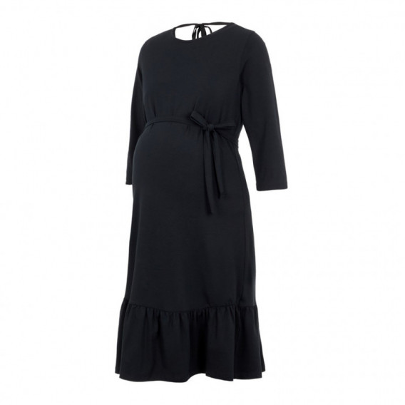 Μαλακό βαμβακερό midi φόρεμα μητρότητας, μαύρο Mamalicious 110598 